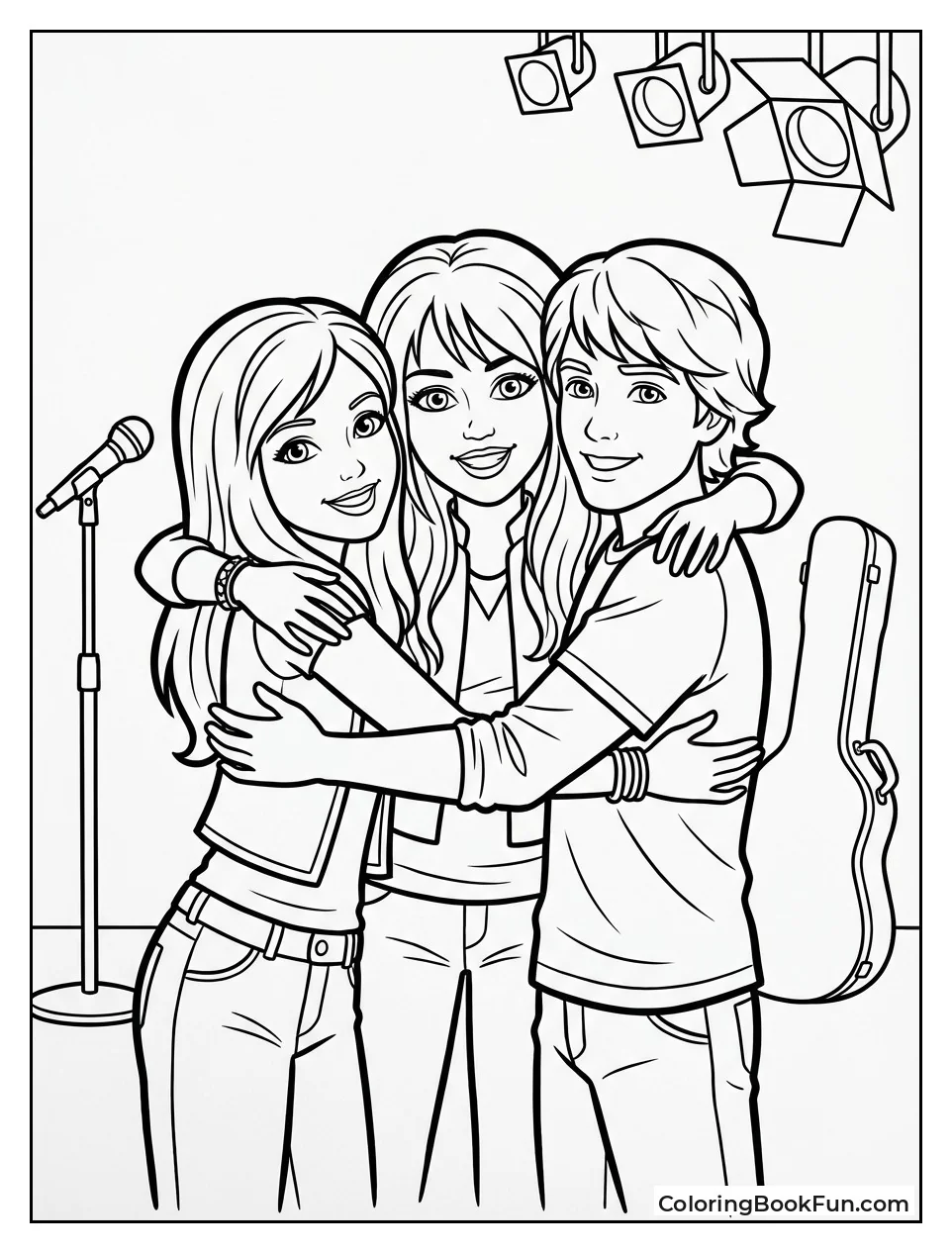 Friends Share Big Group Hug