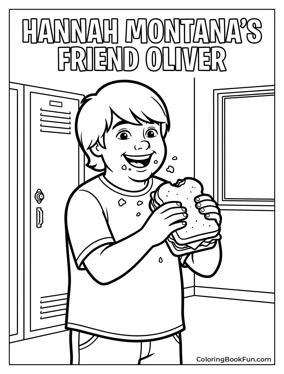 Oliver Grins with Messy Sandwich