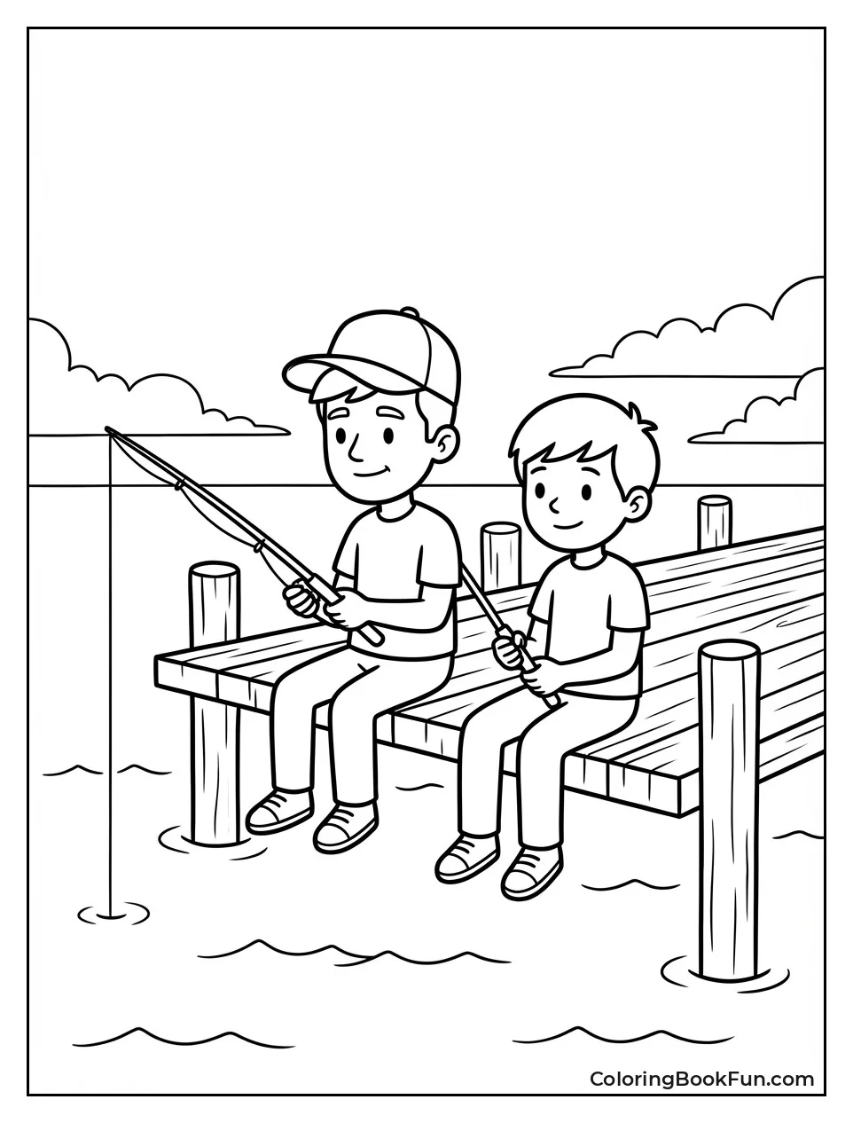 Robby Fishes with Jackson