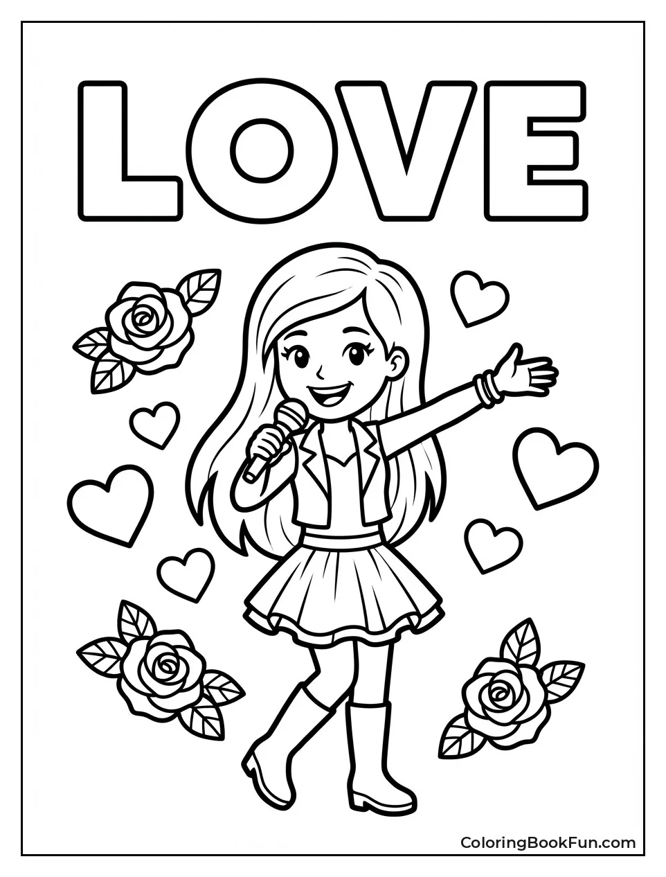 Hannah Poses with Hearts