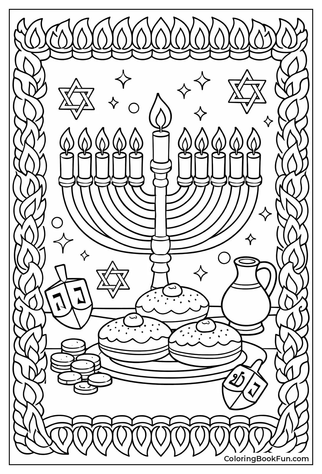 Flaming Candle Border Patterns