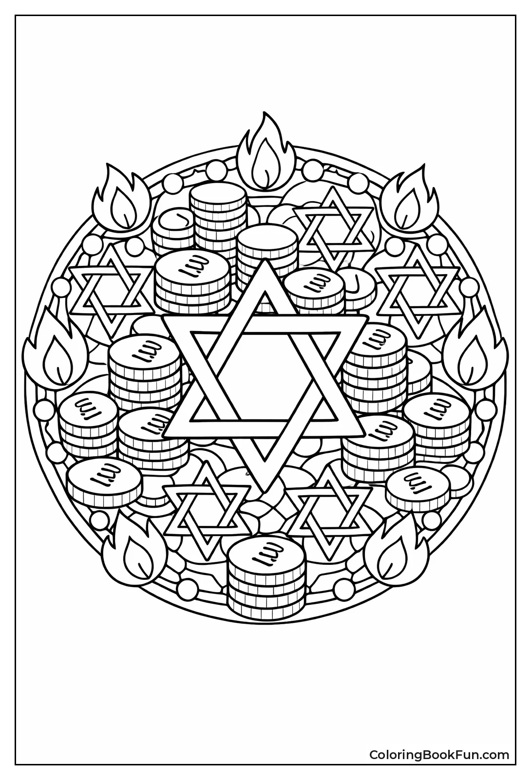 Gelt Coin Mandala Design