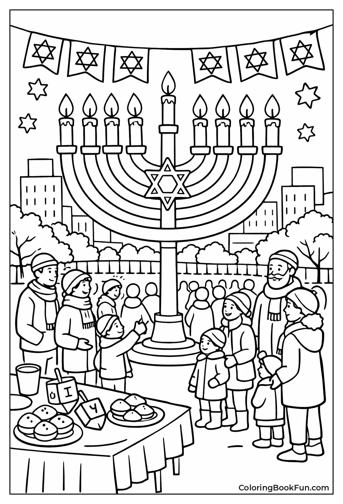 Giant Public Menorah Lighting
