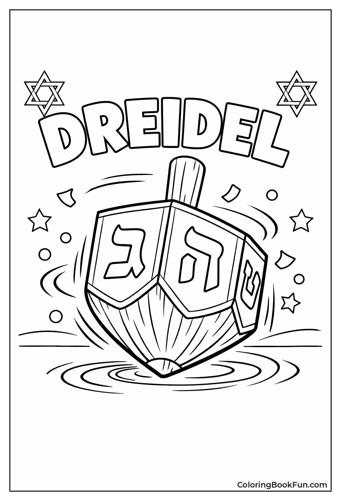 Dreidel Spins with Letters