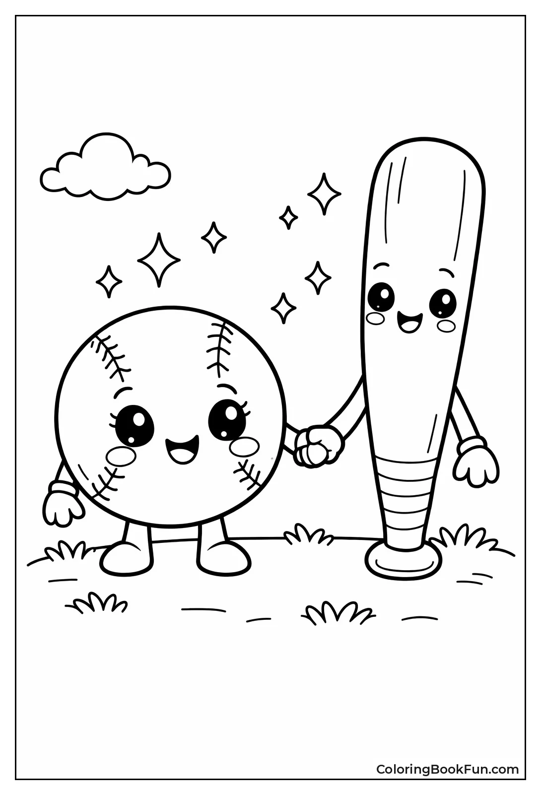 Baseball and Bat Smile