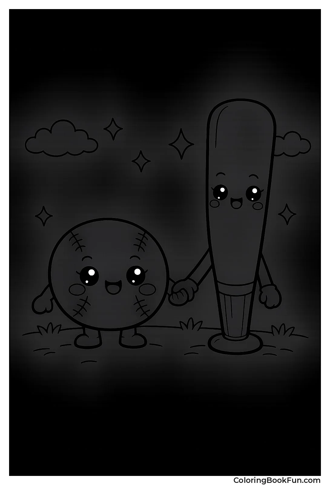 Baseball and Bat Smile