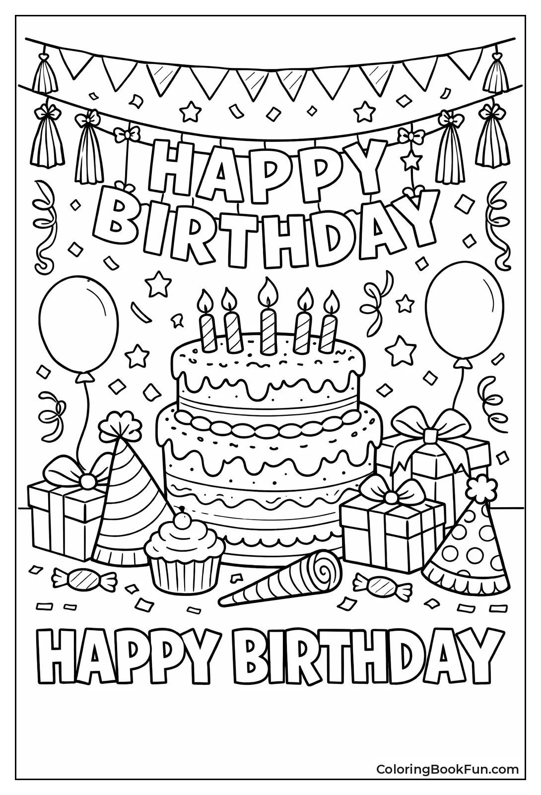 Happy Birthday Banner Frame