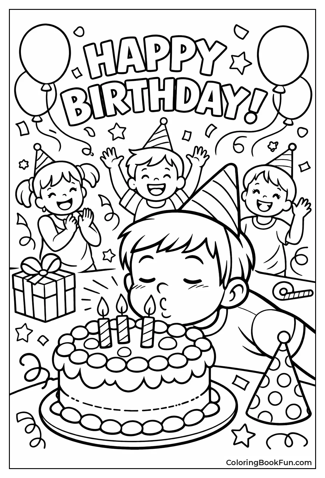 Kid Blowing Out Candles