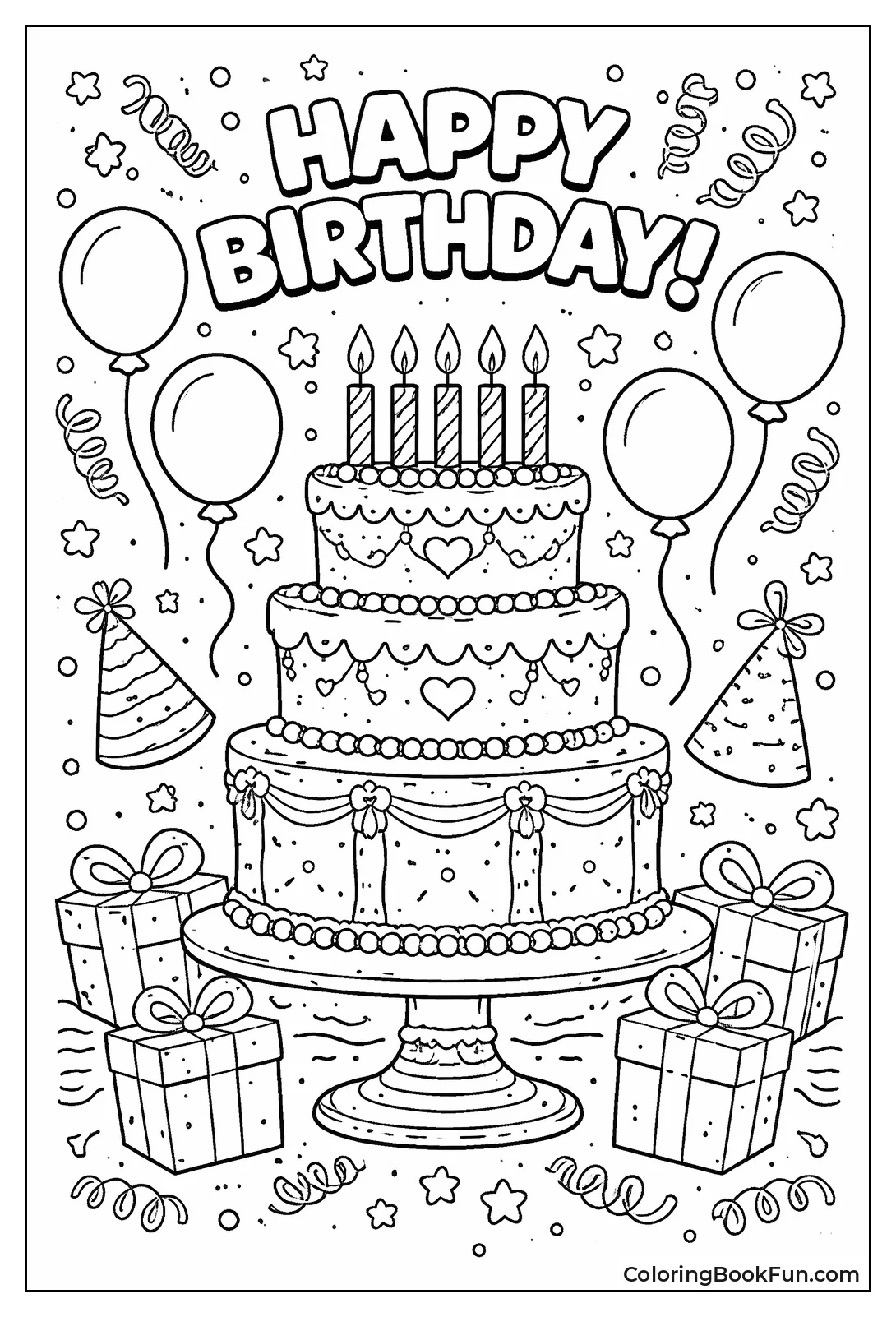 Three-Tier Birthday Cake