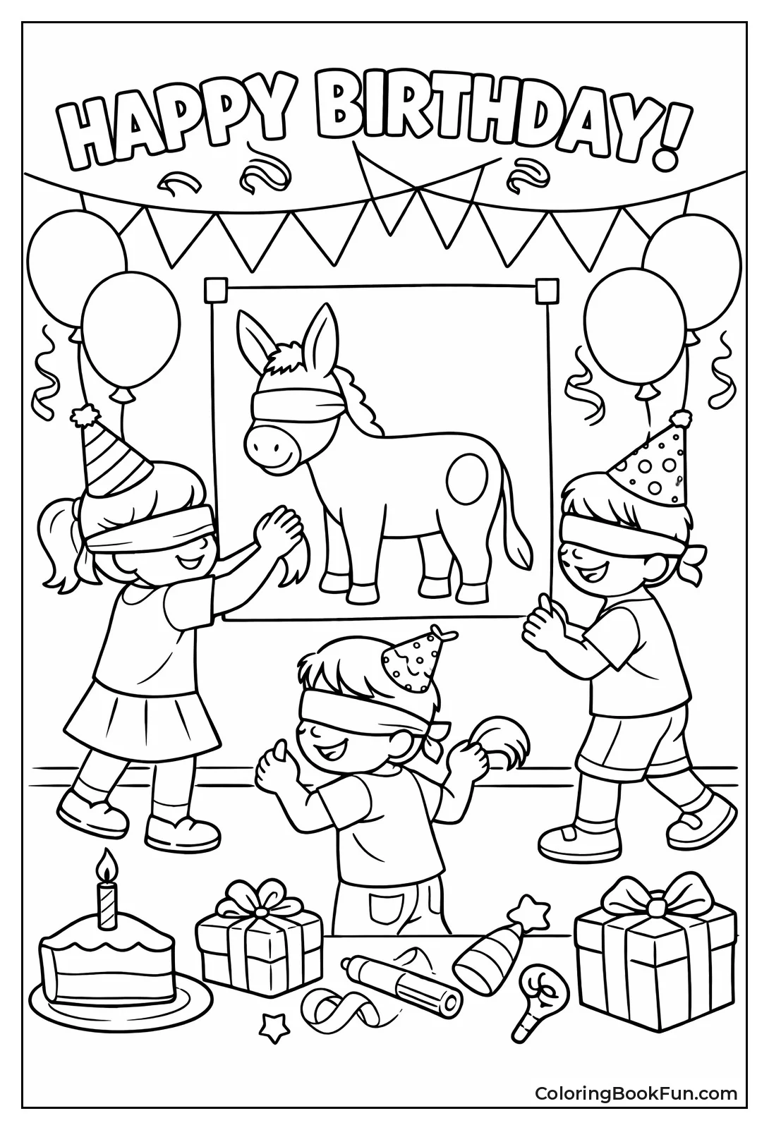 Blindfolded Kids Pin Tail