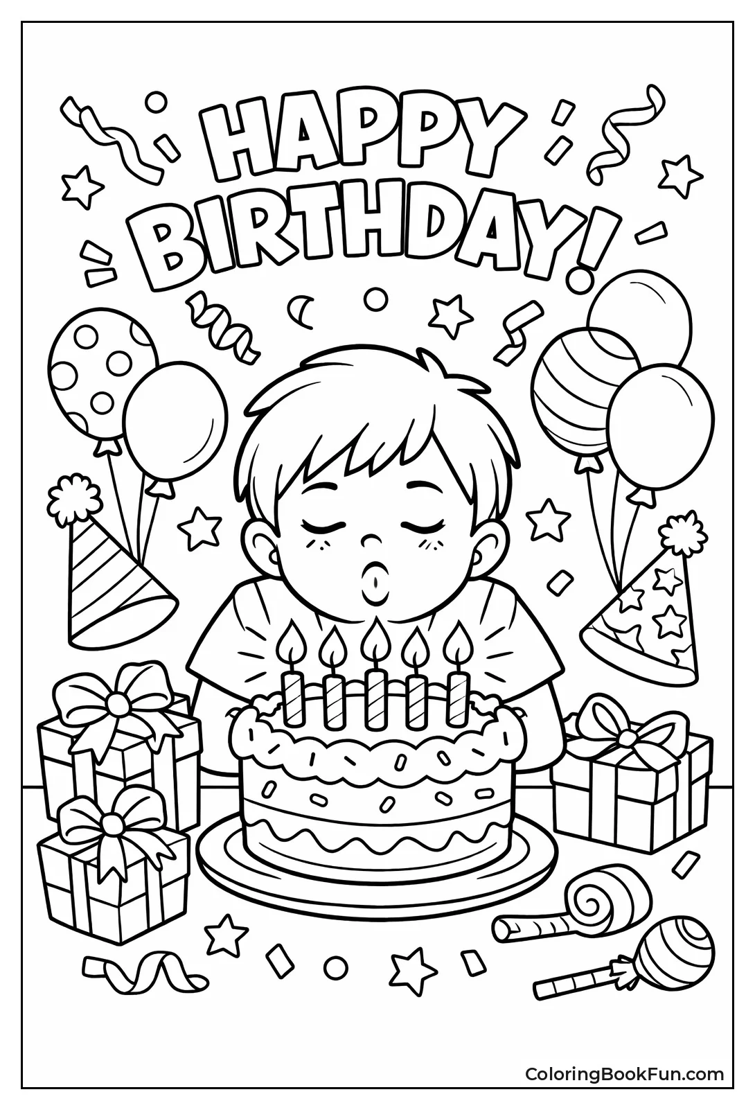 Kid Wishes on Candles