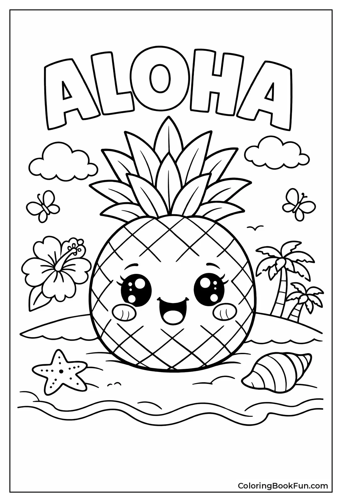 Happy Smiling Kawaii Pineapple