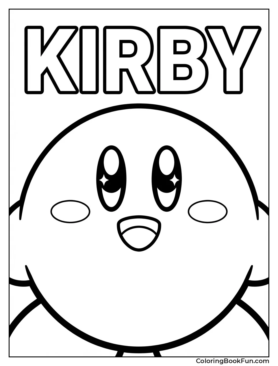 Smiling Kirby with Sparkling Eyes