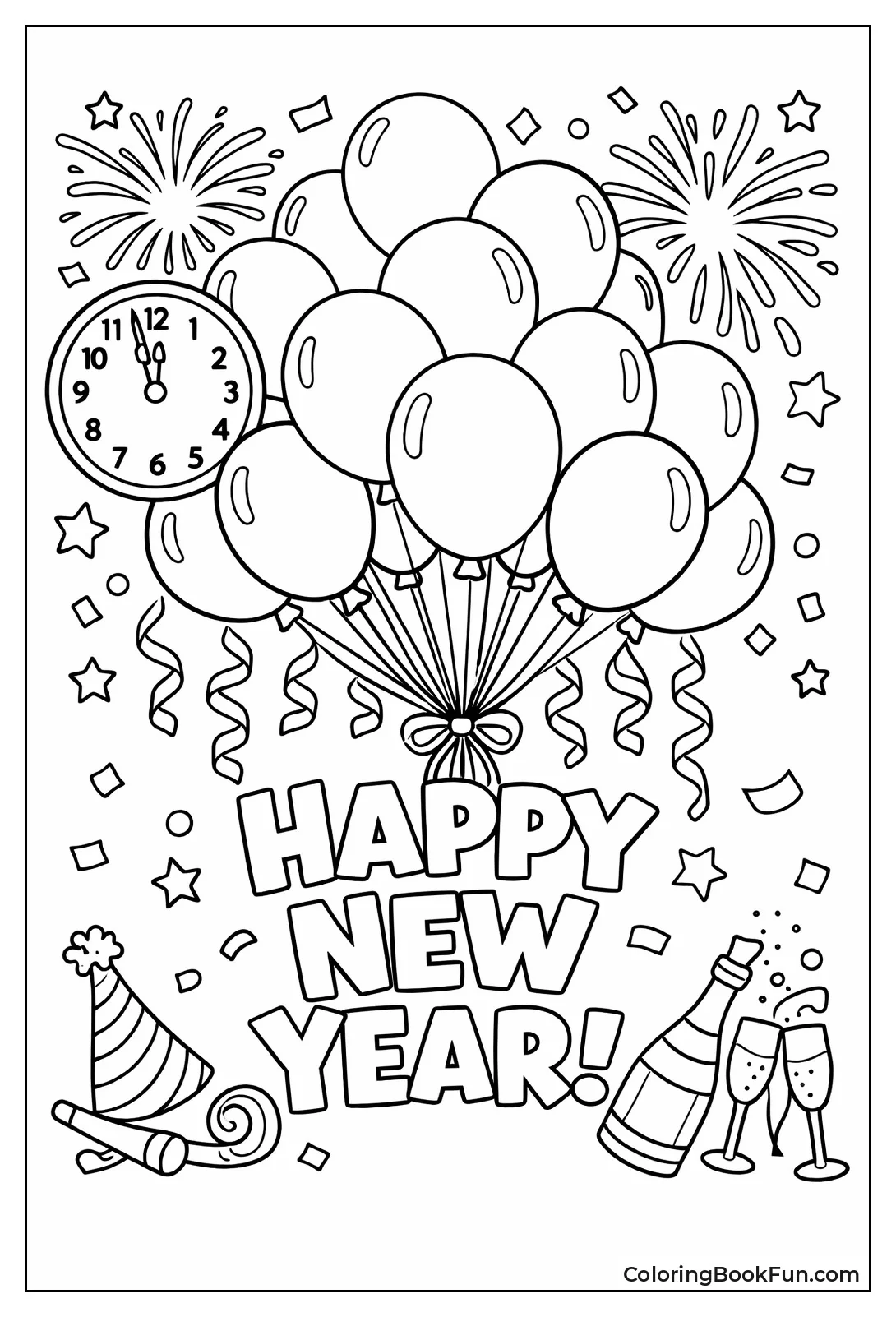 Colorful Balloons Float Upward