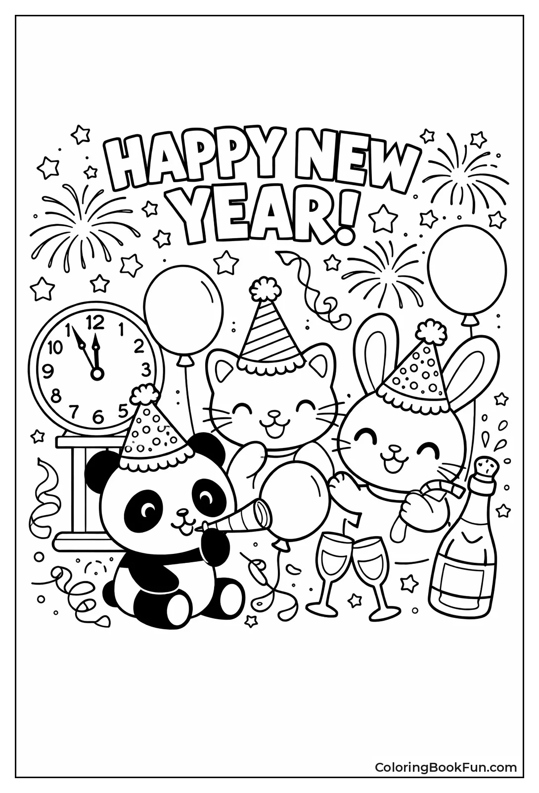 Cute Animals Wear Party Hats