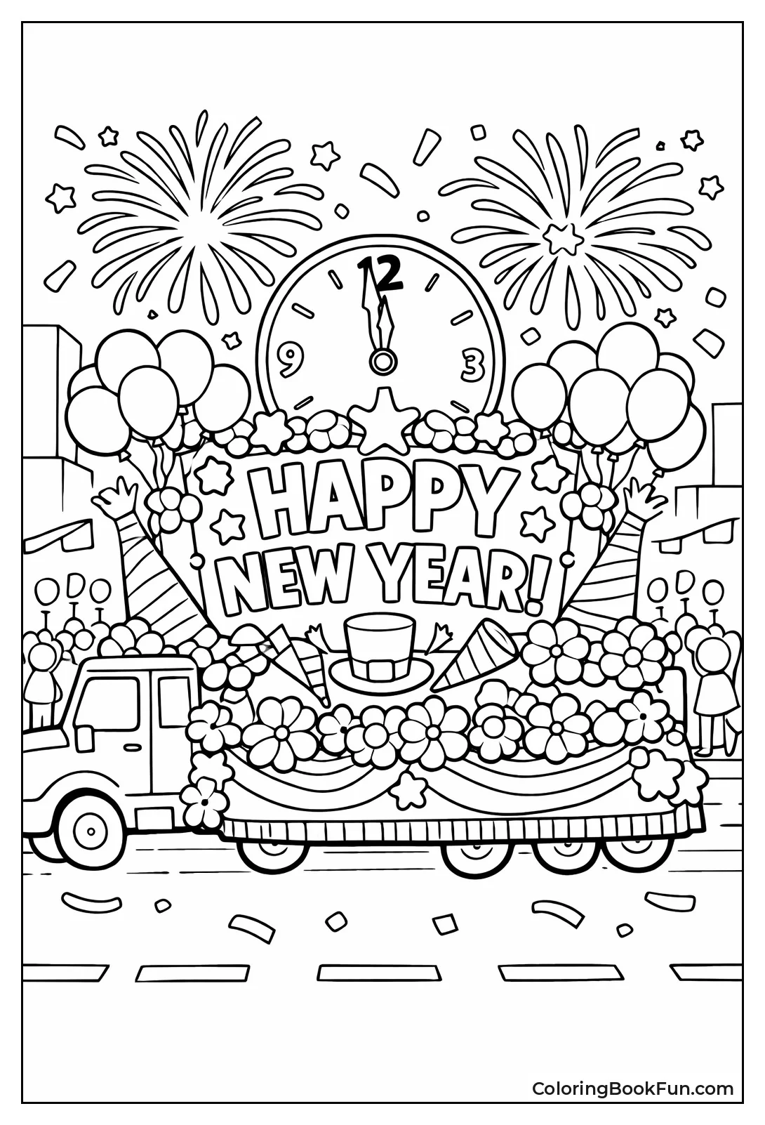 Parade Float with Flowers