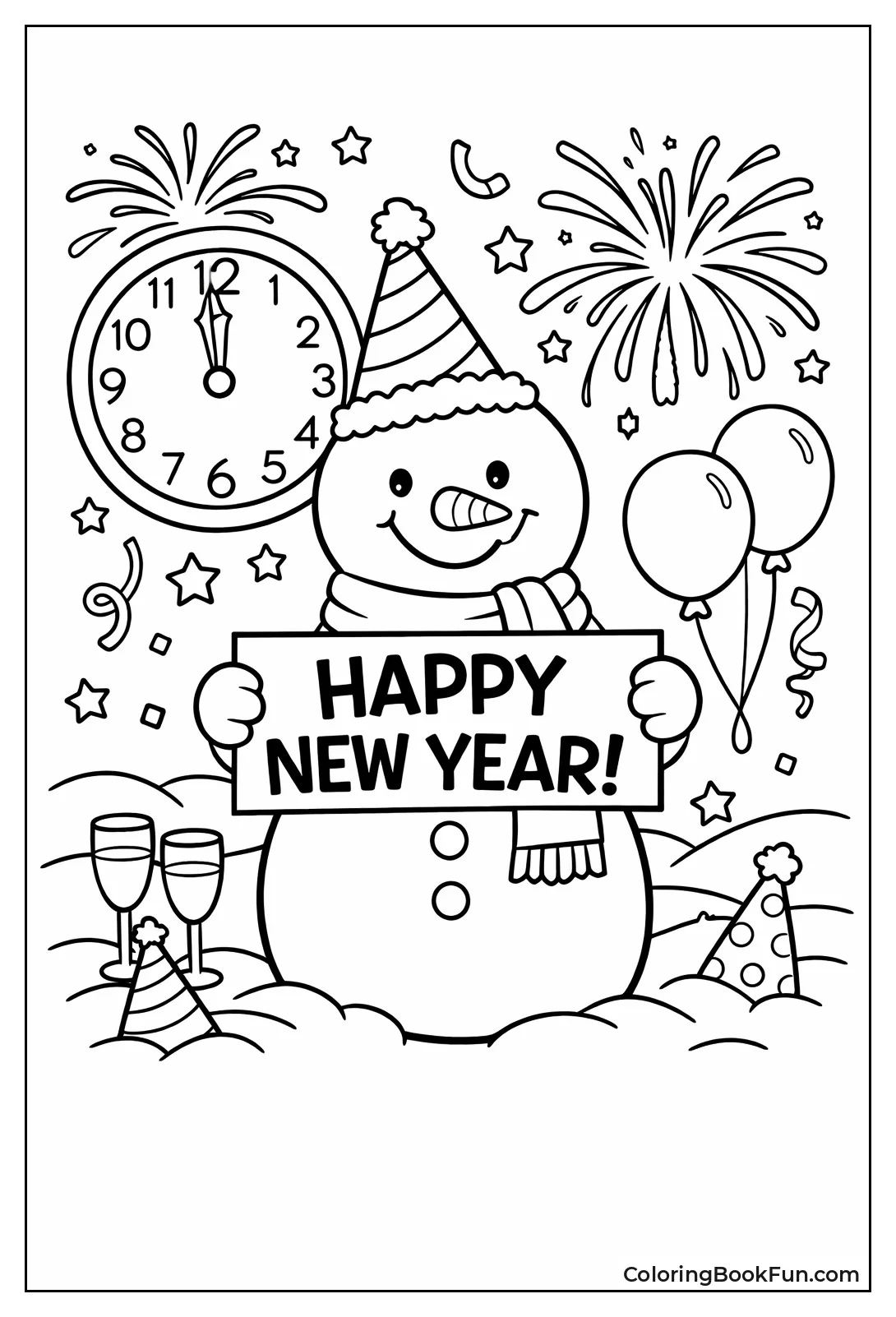 Snowman Party Banner