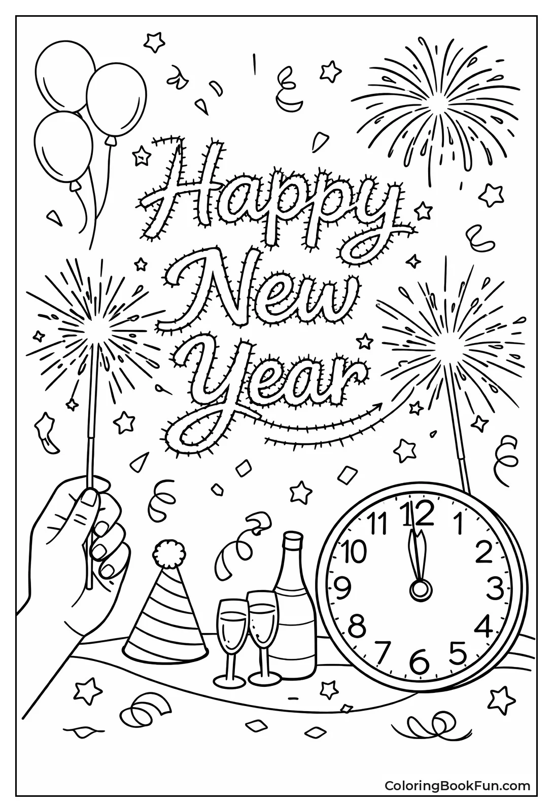 Hand Holds Lit Sparkler