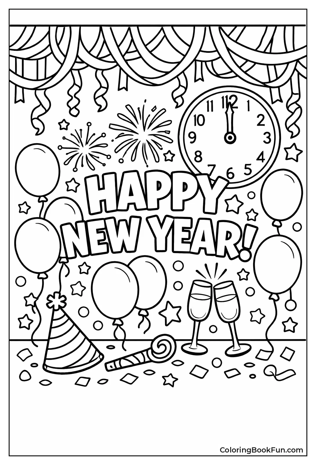 Streamers Hang from Ceiling