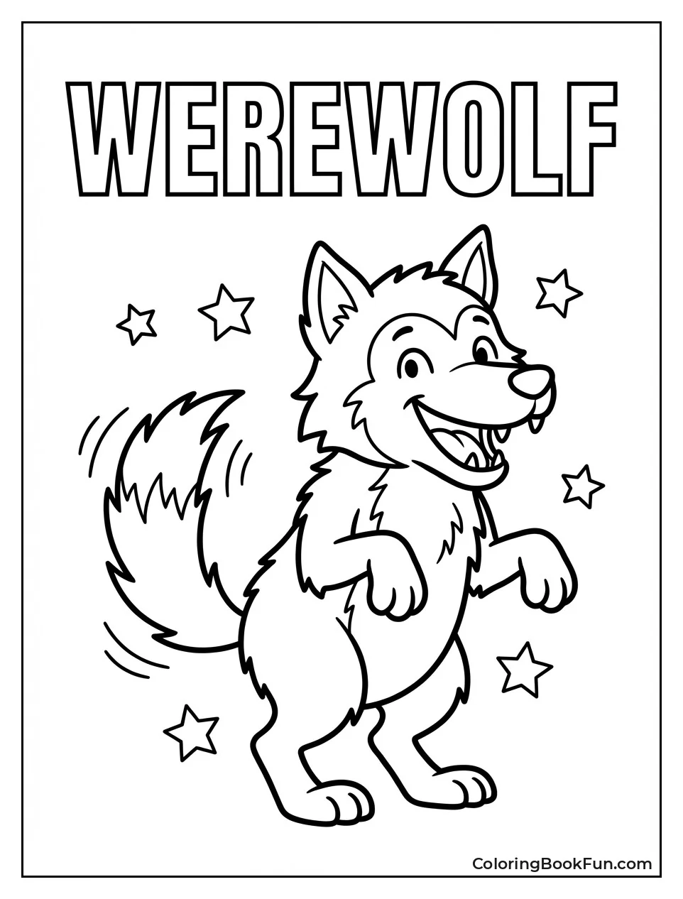 Werewolf Wagging Tail Happily