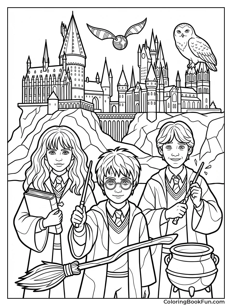 Detailed Hogwarts Castle Scenes
