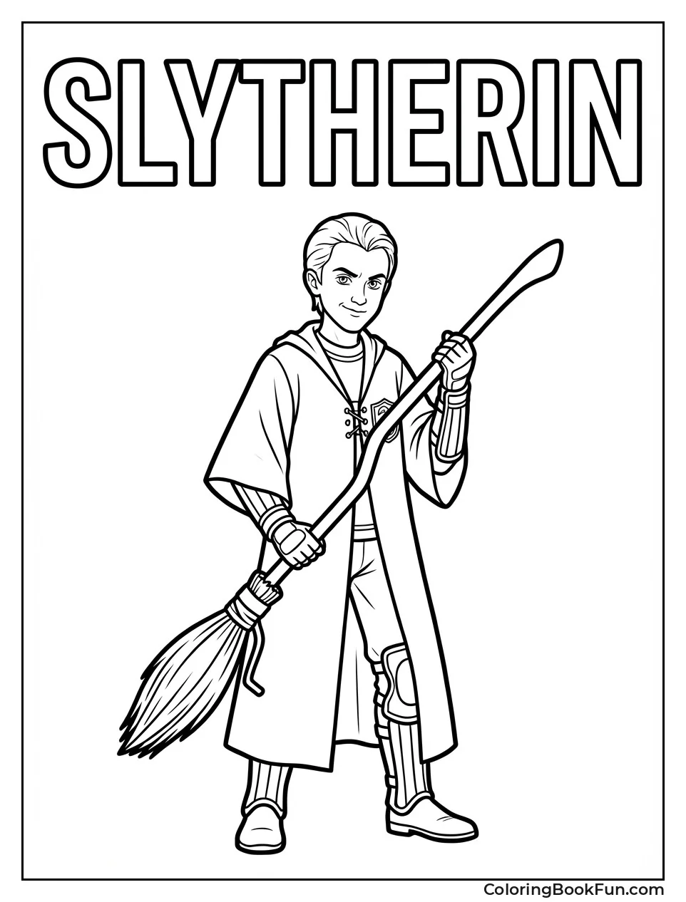 Draco Poses with Broomstick