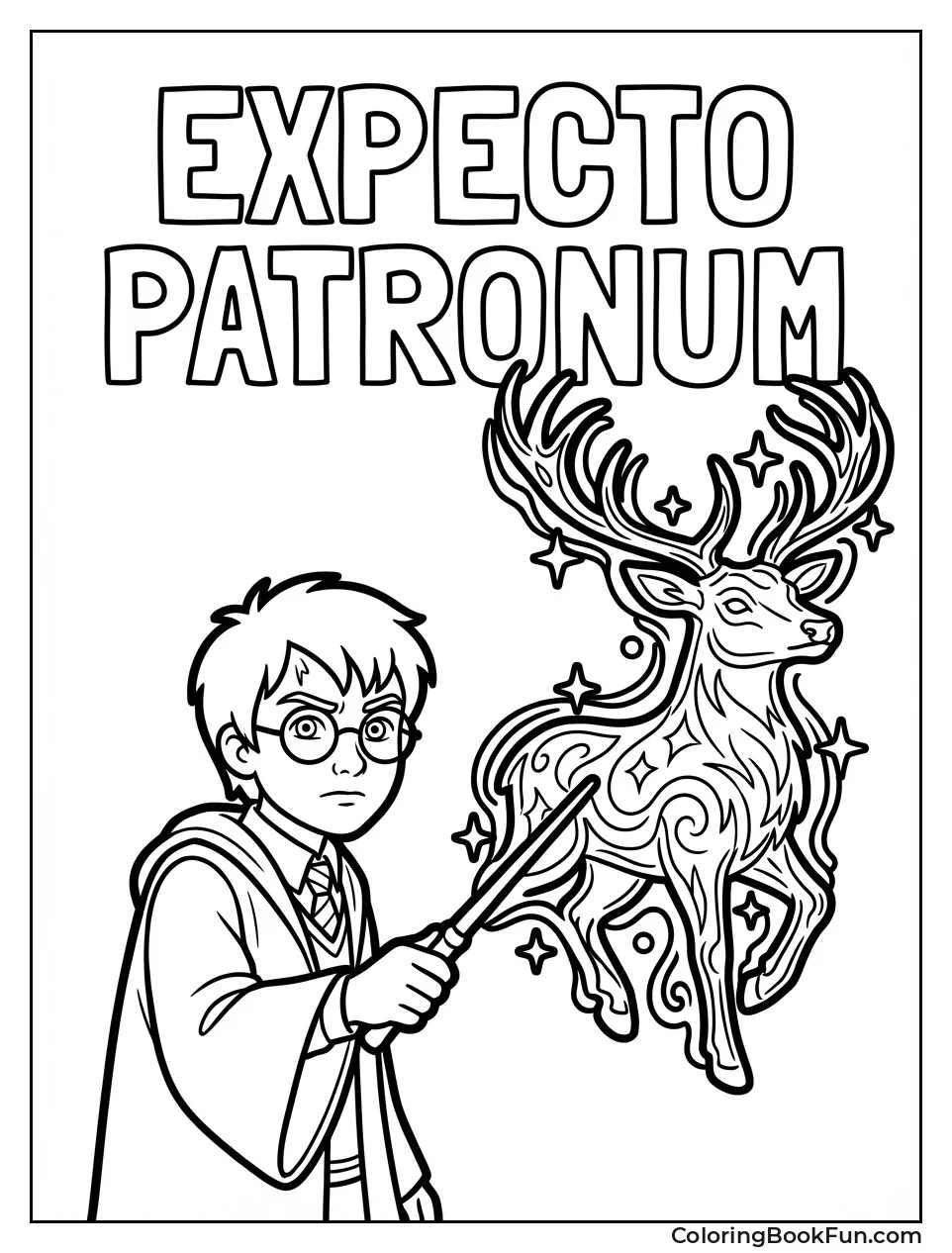 Harry Casts Stag Patronum