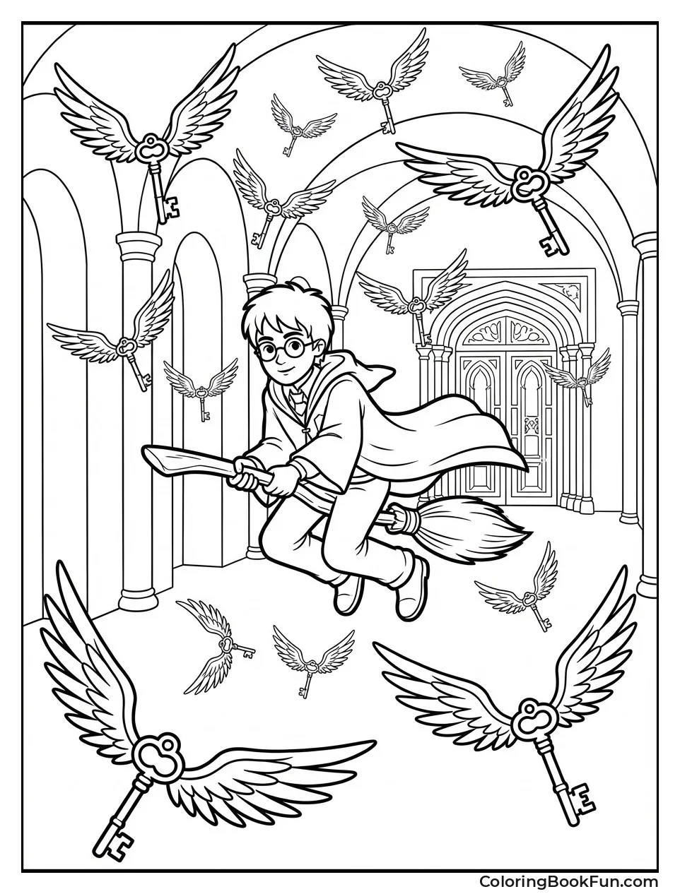 Harry Grabs Flying Key