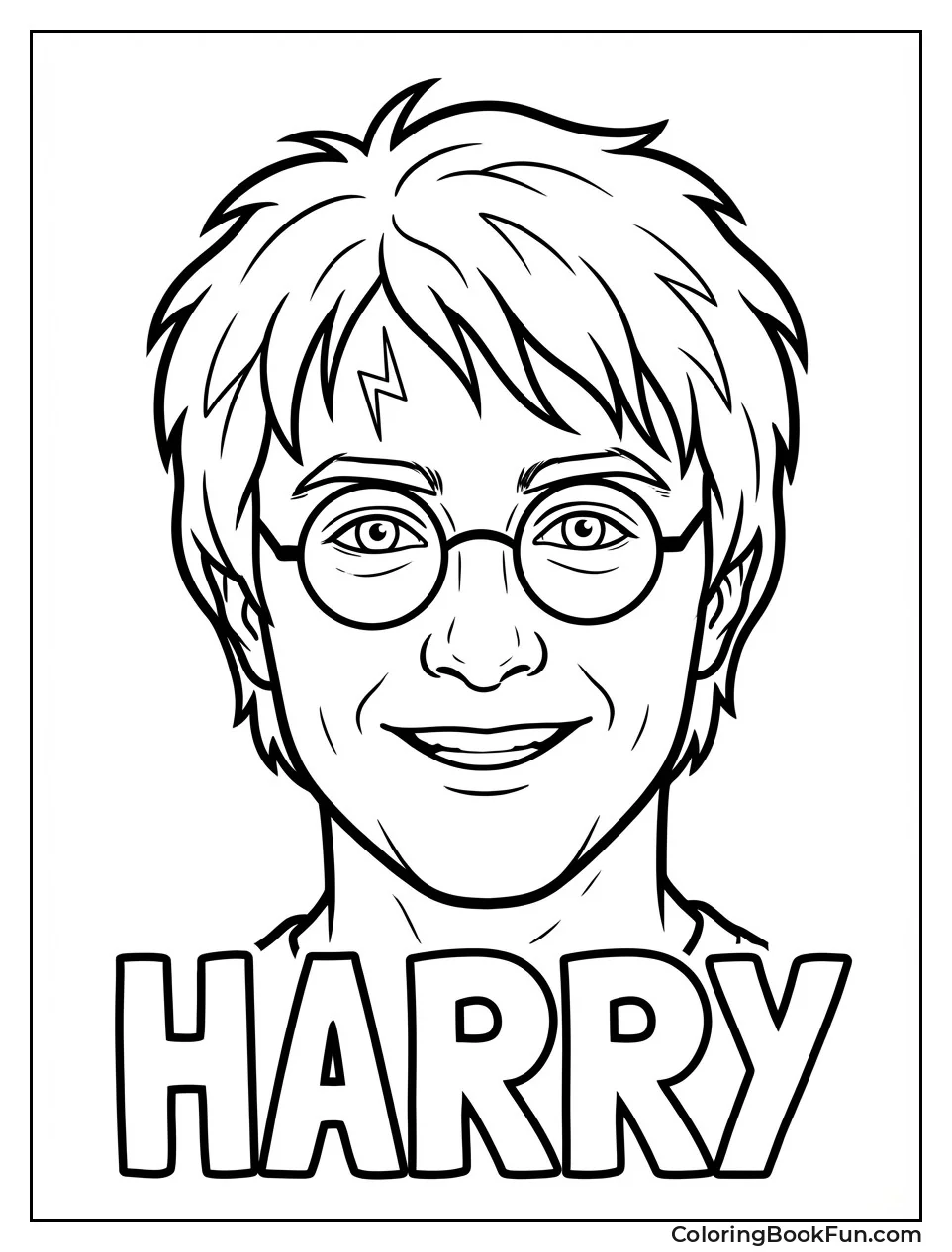 Smiling Harry with Scar Glasses