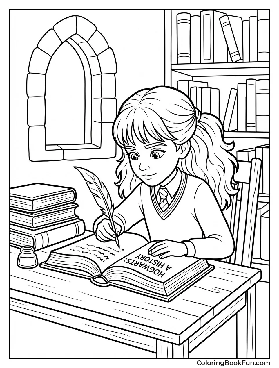 Hermione Reads Thick Book