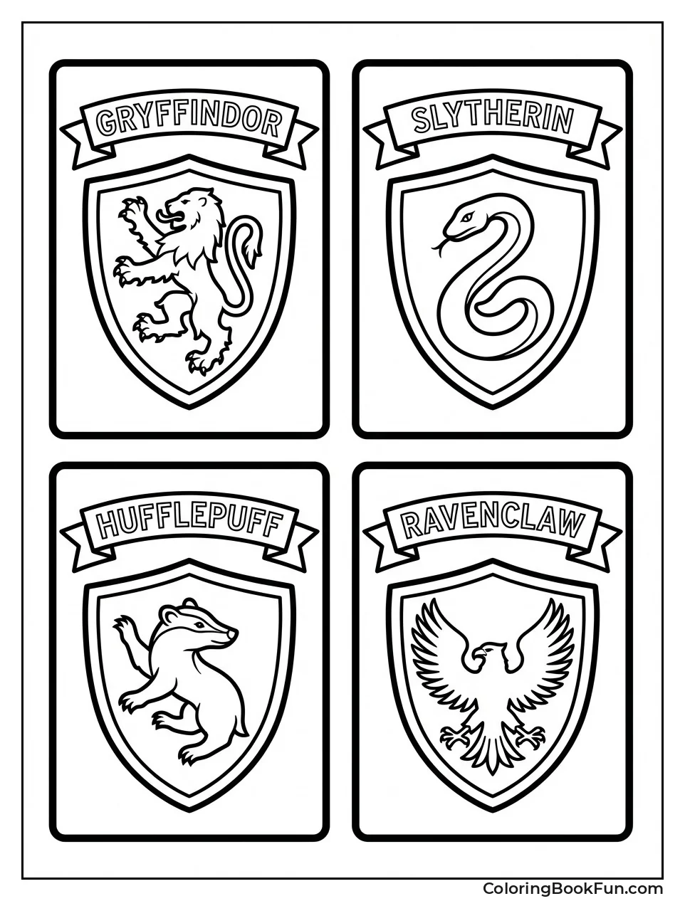 Hogwarts House Crests Shine