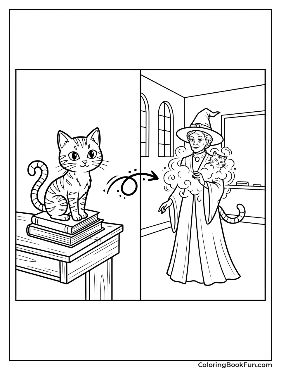 McGonagall Transforms from Cat