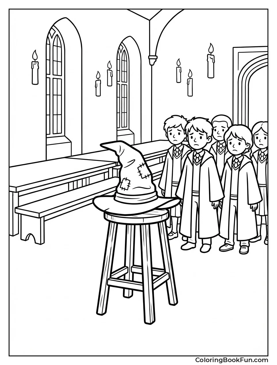 Sorting Hat on Stool