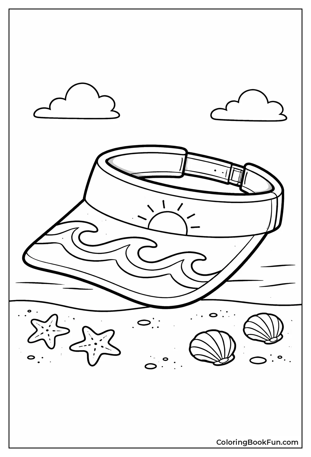 Beach Visor with Waves