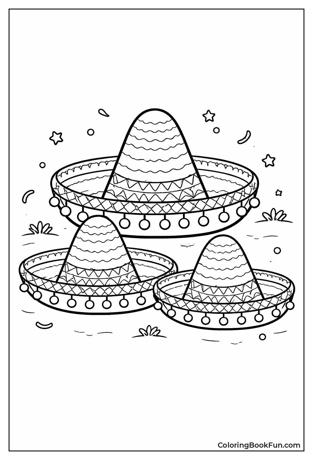 Nested Sombrero Hat Set