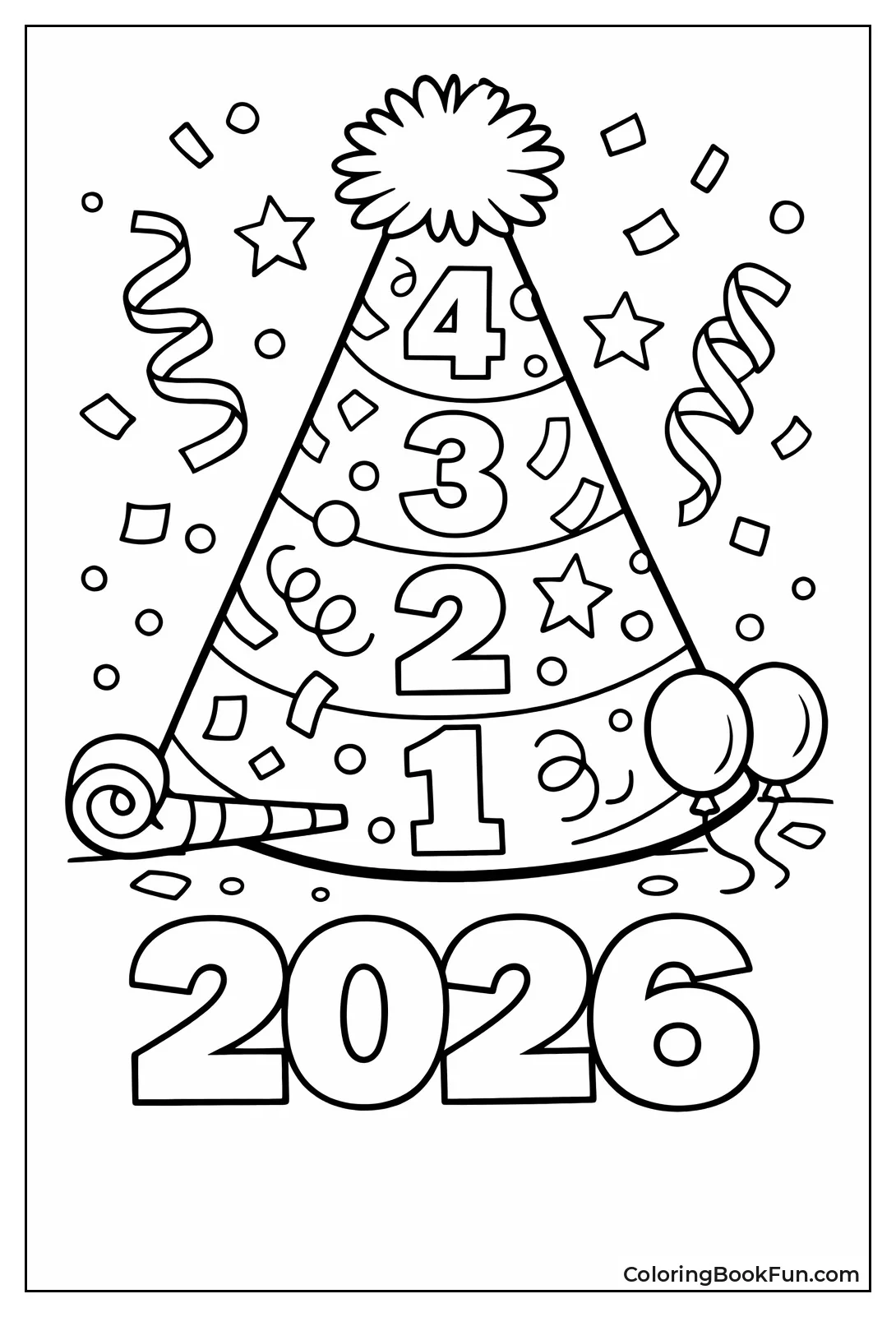 New Year Confetti Cone