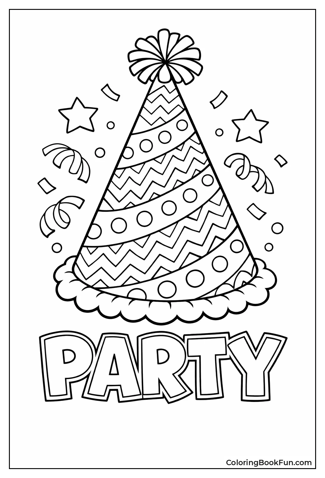 Striped Party Cone Hat