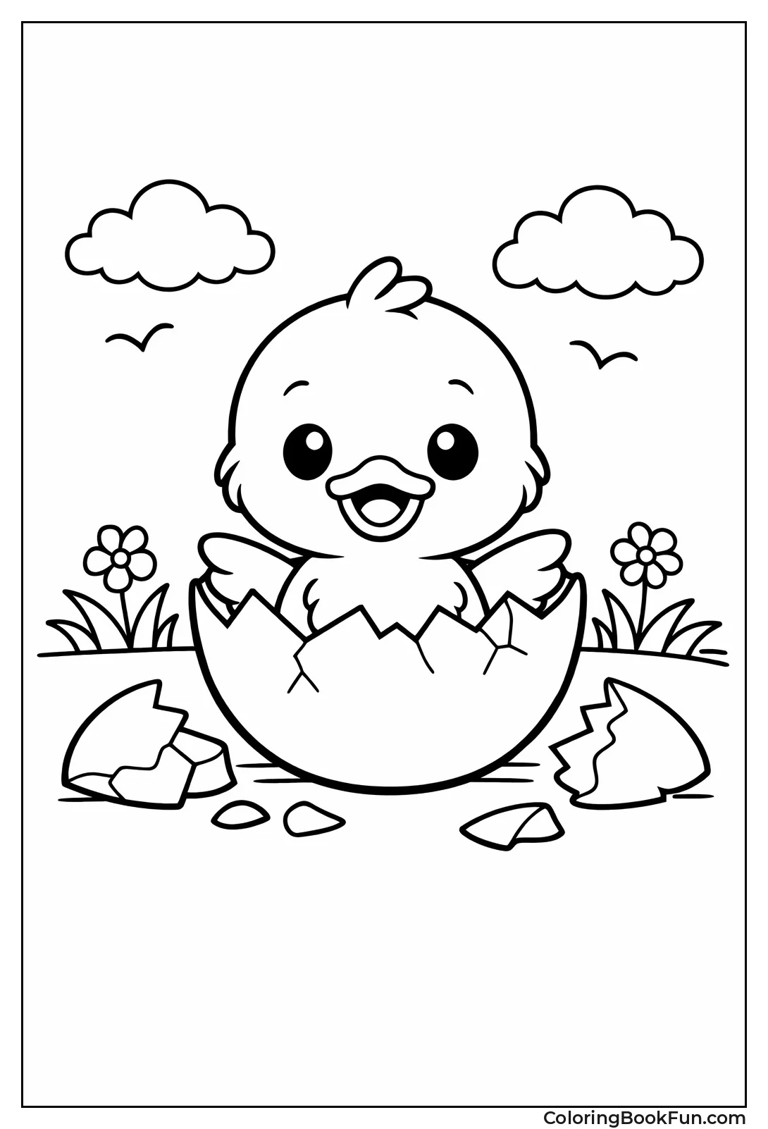 Duckling Hatching from Egg