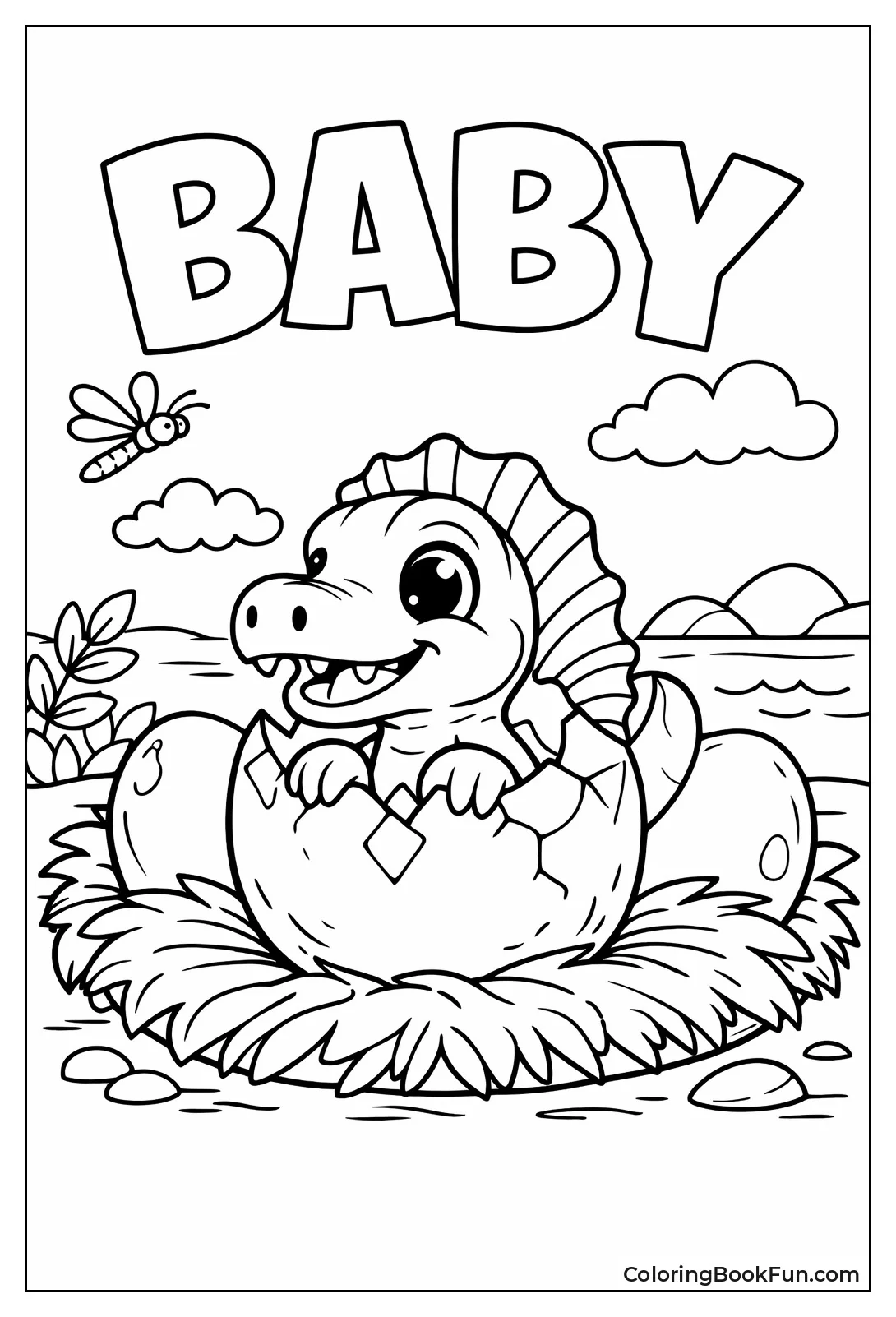 Baby Spinosaurus Hatching Egg