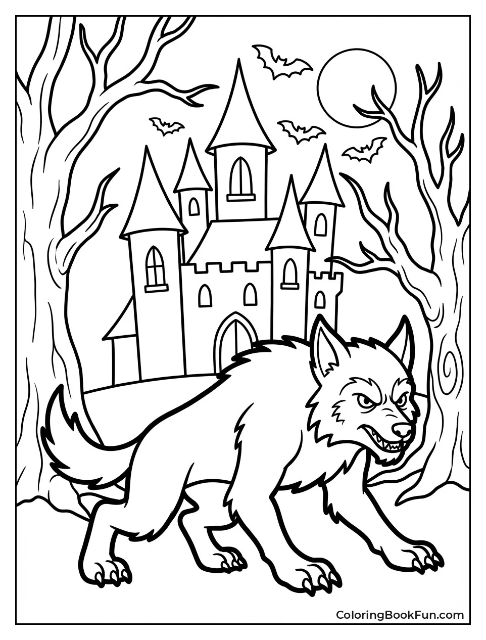 Werewolf near Spooky Castle