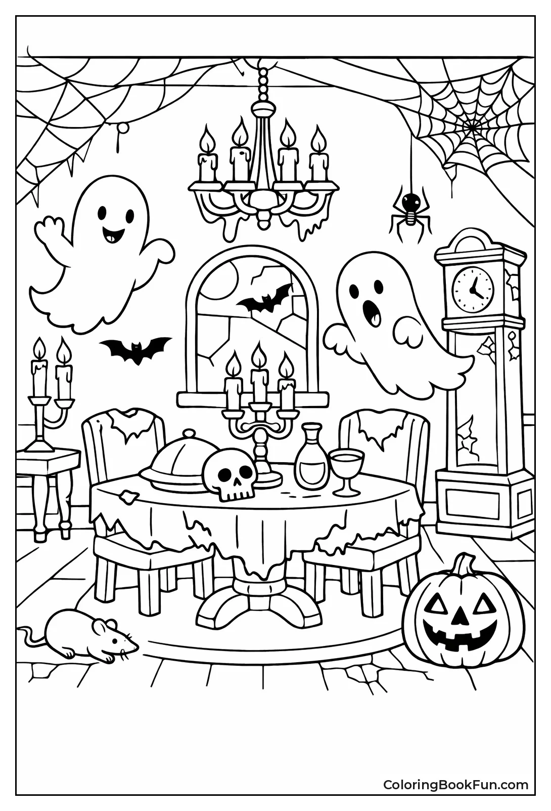 Cobwebs Hang in Room