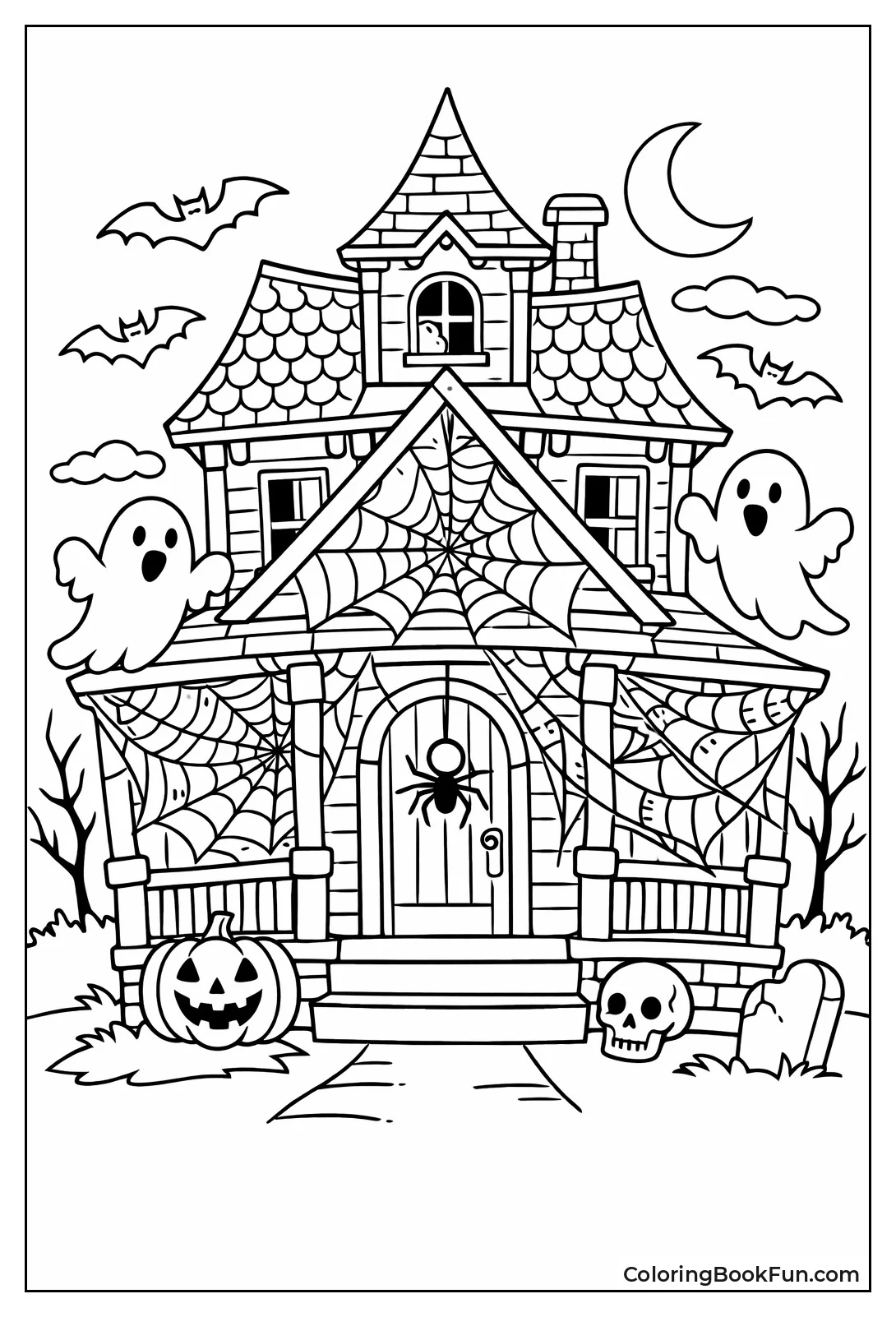 Cobwebs Drape Front Porch