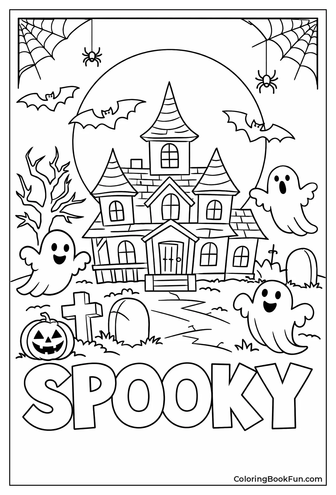 Moon Silhouettes Spooky House