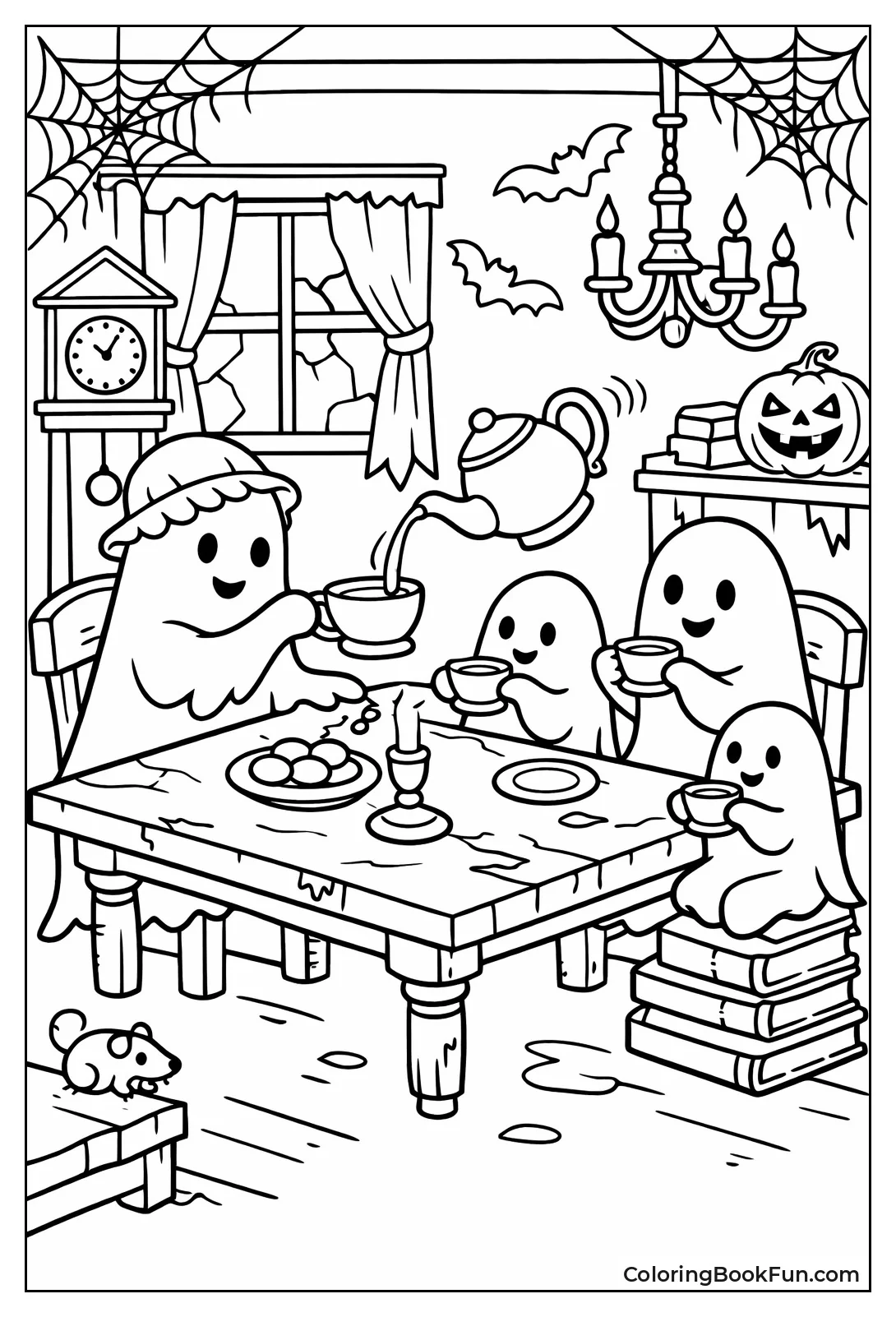 Ghosts Share Tea Party