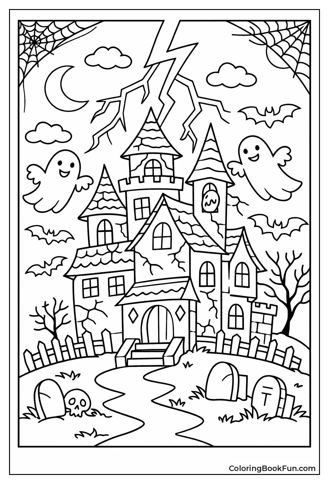 Lightning Lights Cracked House