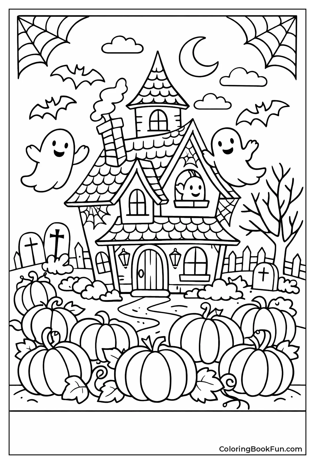 Pumpkins Surround Cozy Cottage