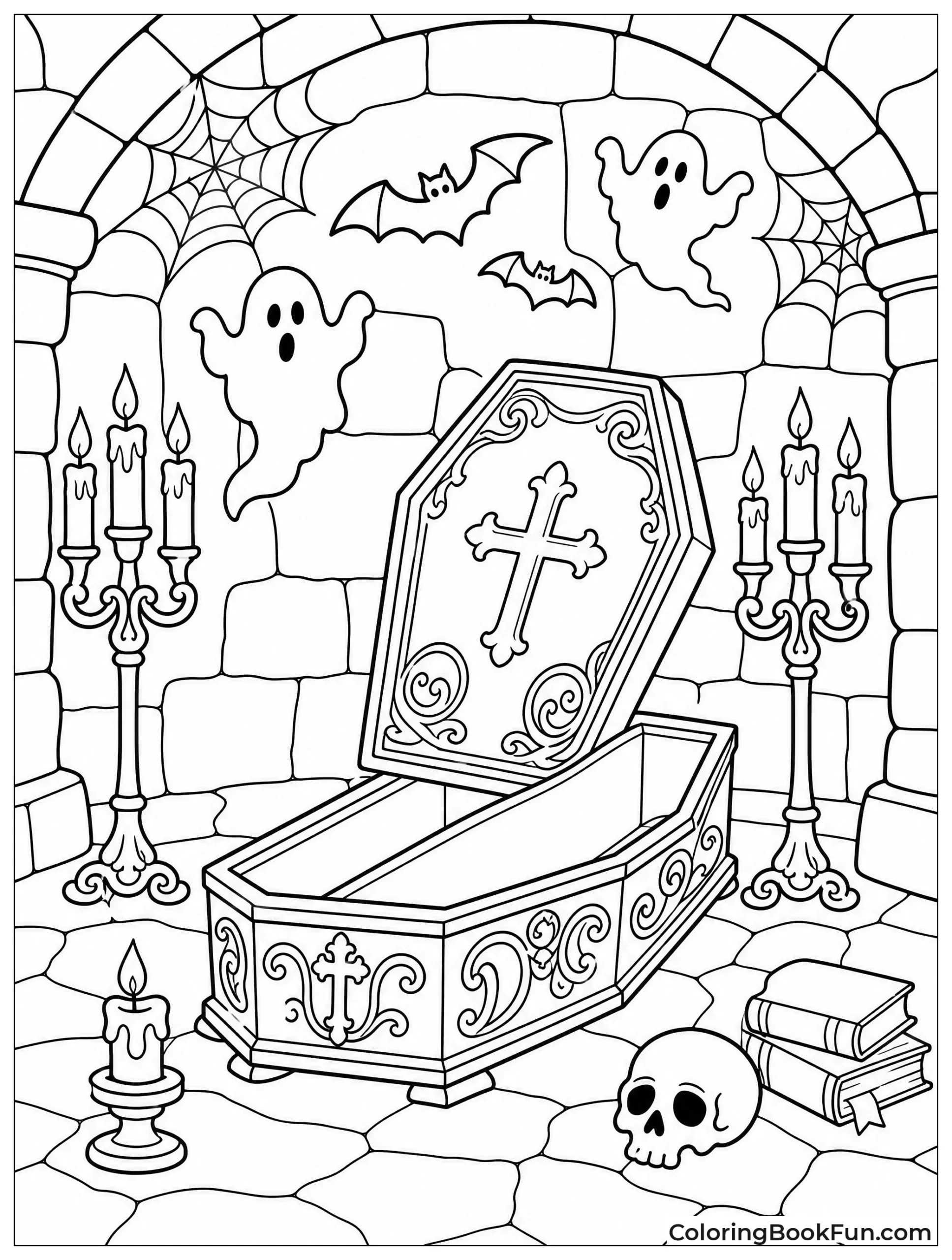 Open Coffin in Basement