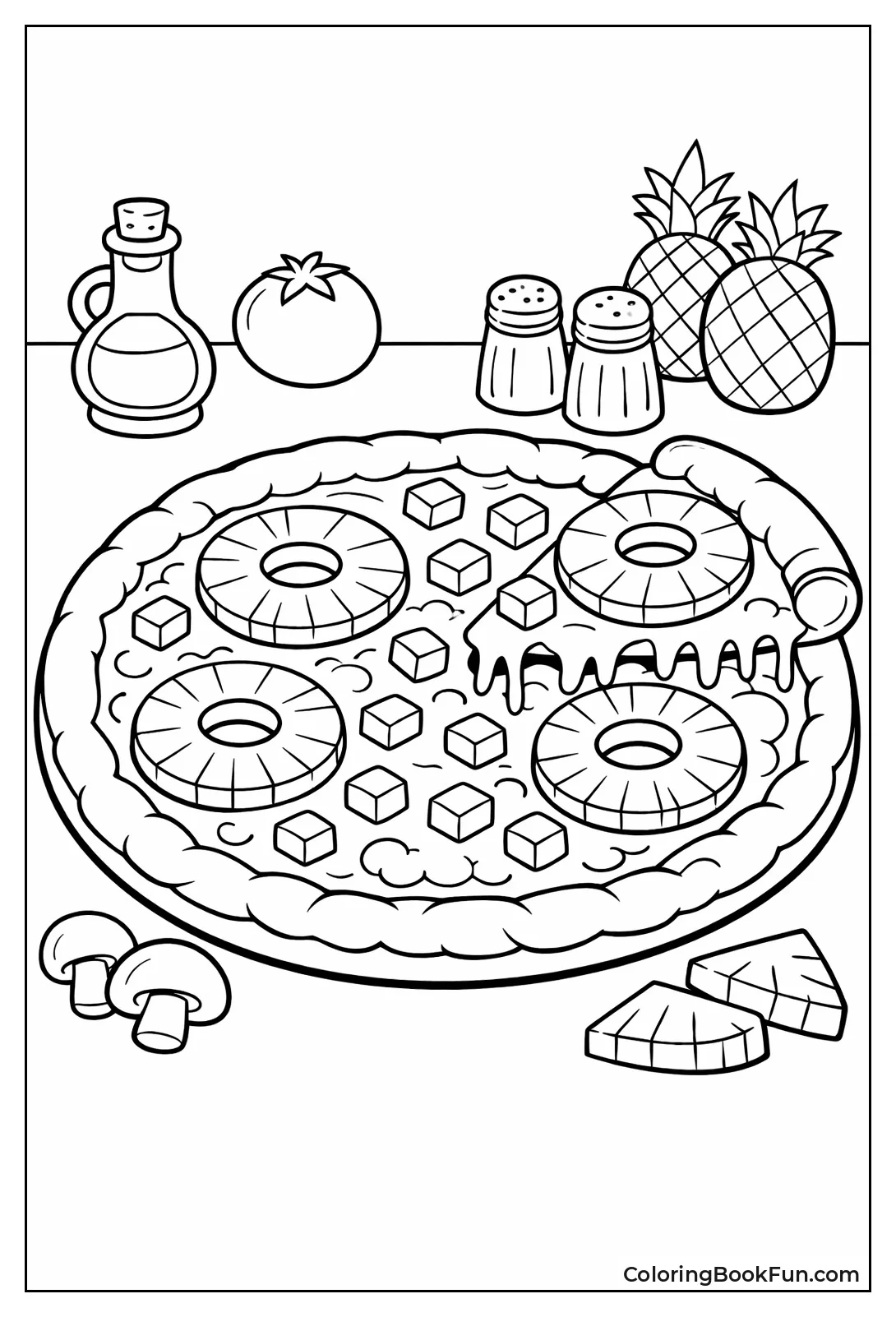 Hawaiian Pizza with Ham Pineapple