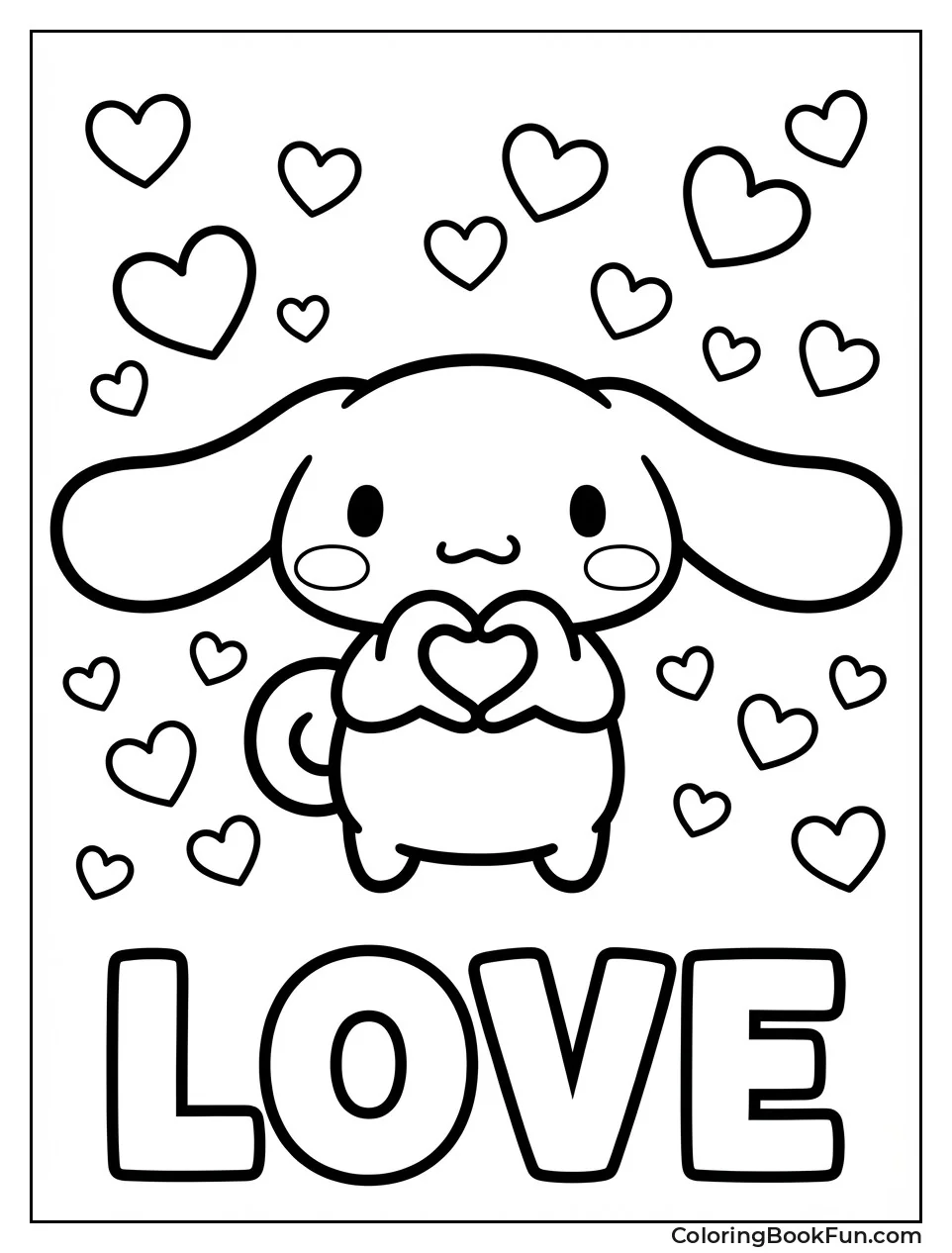 Cinnamoroll Making Heart Hands