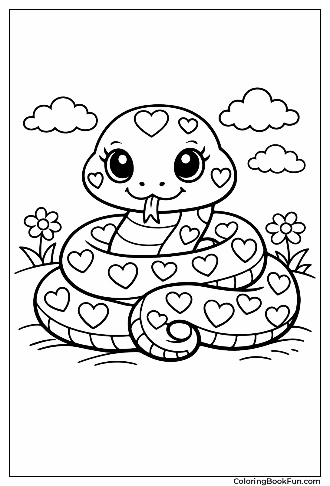 Heart Covered Valentine Snake